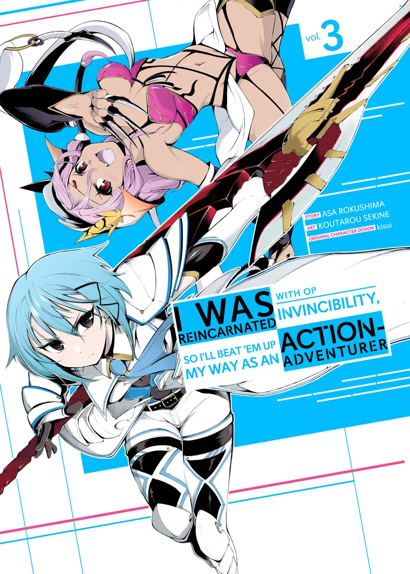 I Was Reincarnated with OP Invincibility, so I'll Beat 'em Up My Way as an Action-Adventurer Volume 3